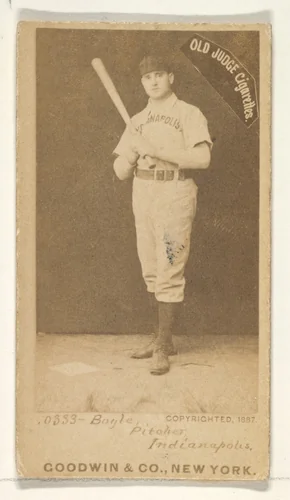 Boyle, Pitcher, Indianapolis, from the Old Judge series (N172) for Old Judge Cigarettes by Goodwin & Company, photograph, 1887