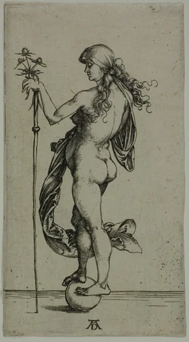 Fortune by Albrecht Dürer, print, 1490-1500
