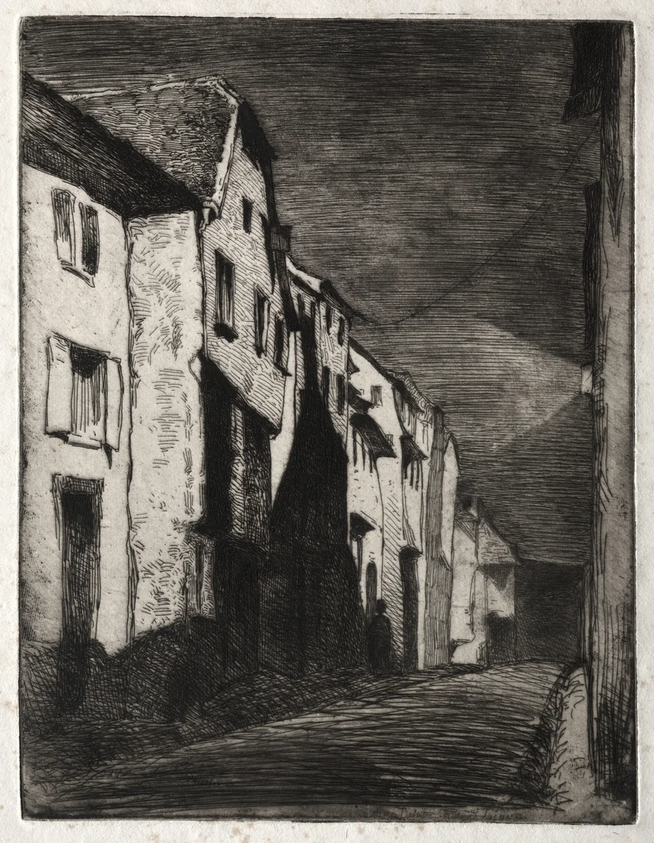 Twelve Etchings from Nature: Street in Saverne by James McNeill Whistler, print, 1858