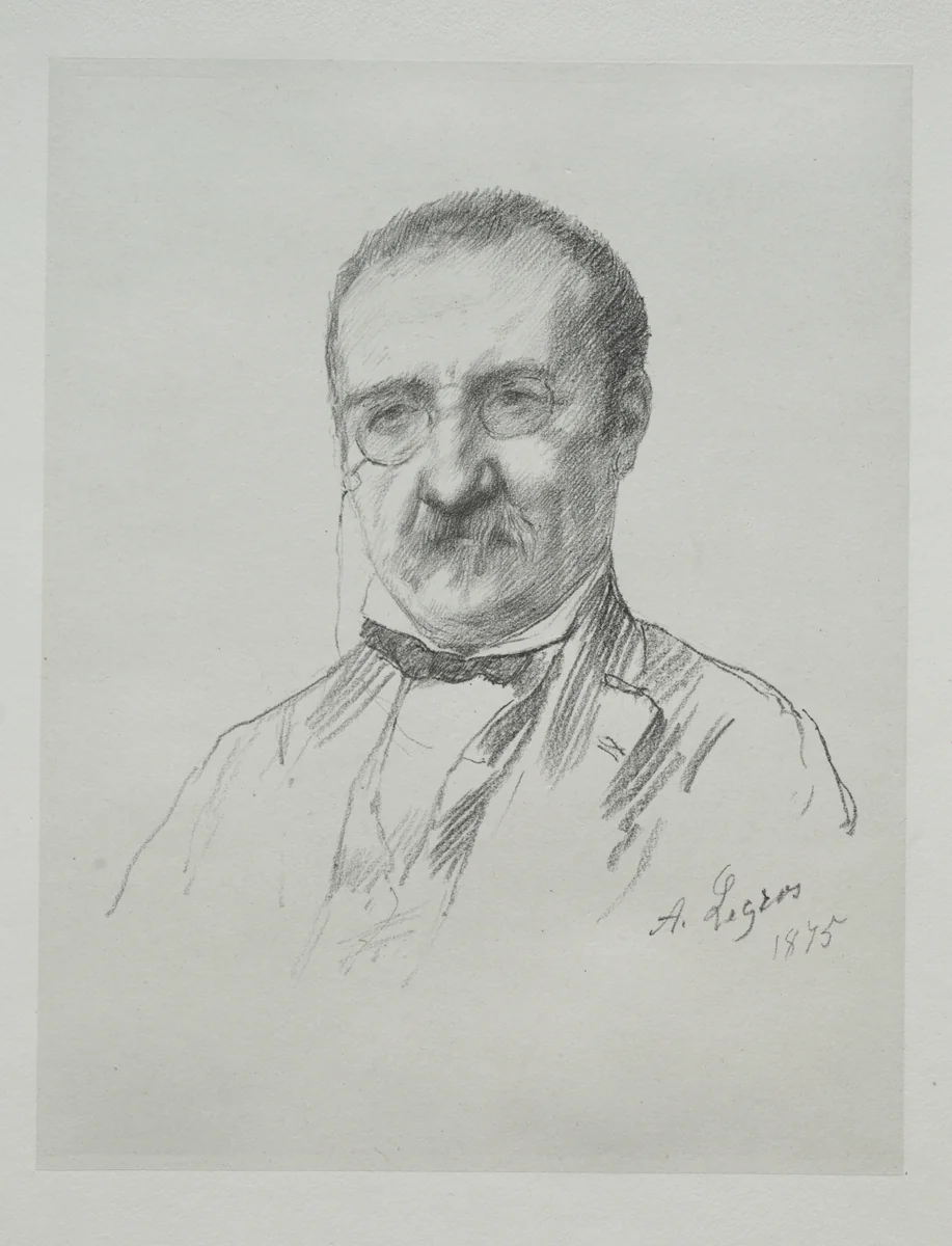 Mr. Champfleury by Alphonse Legros, print, 1875
