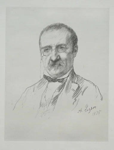 Mr. Champfleury by Alphonse Legros, print, 1875