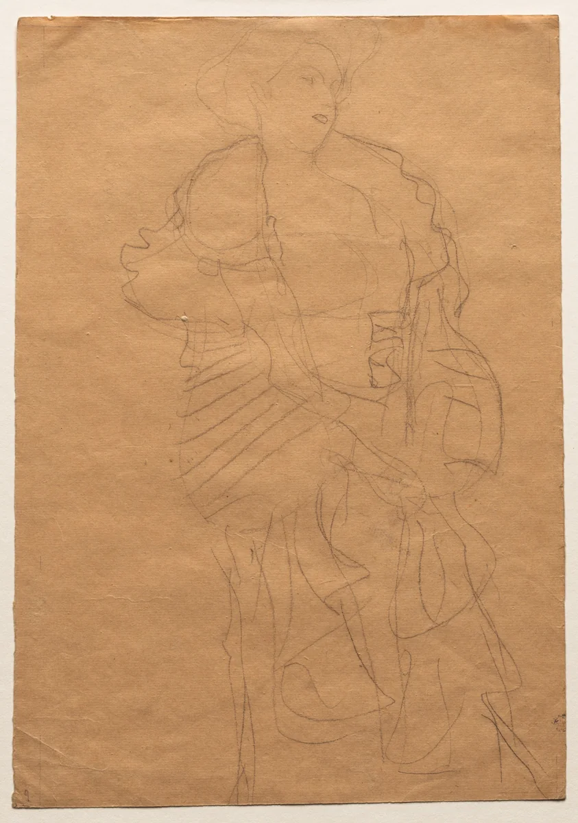 Hermine Gallia by Gustav Klimt, drawing, 1899-1909