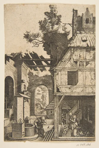 The Nativity (reverse copy) by Albrecht Dürer, print, 1485-1600