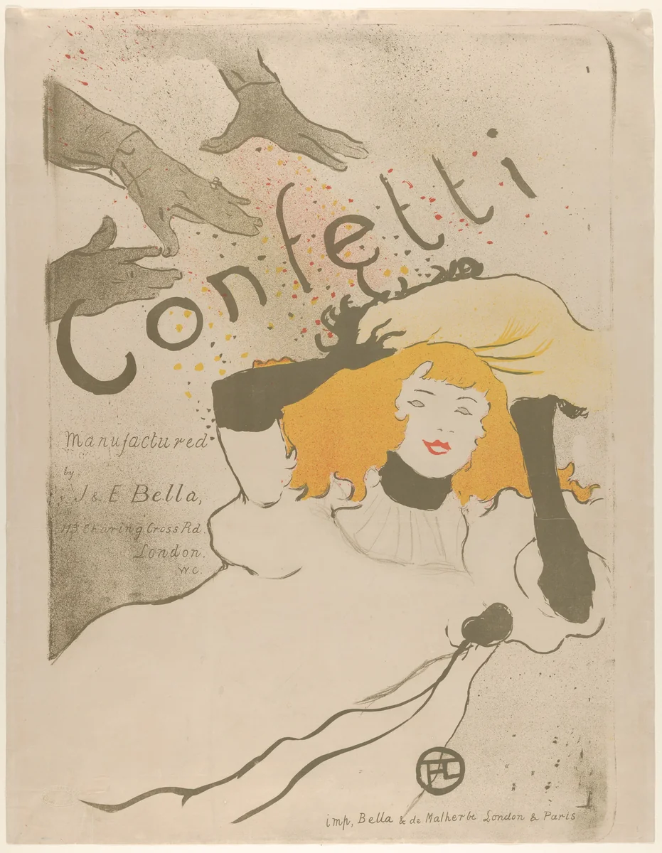 Confetti by Henri de Toulouse-Lautrec, print, 1894