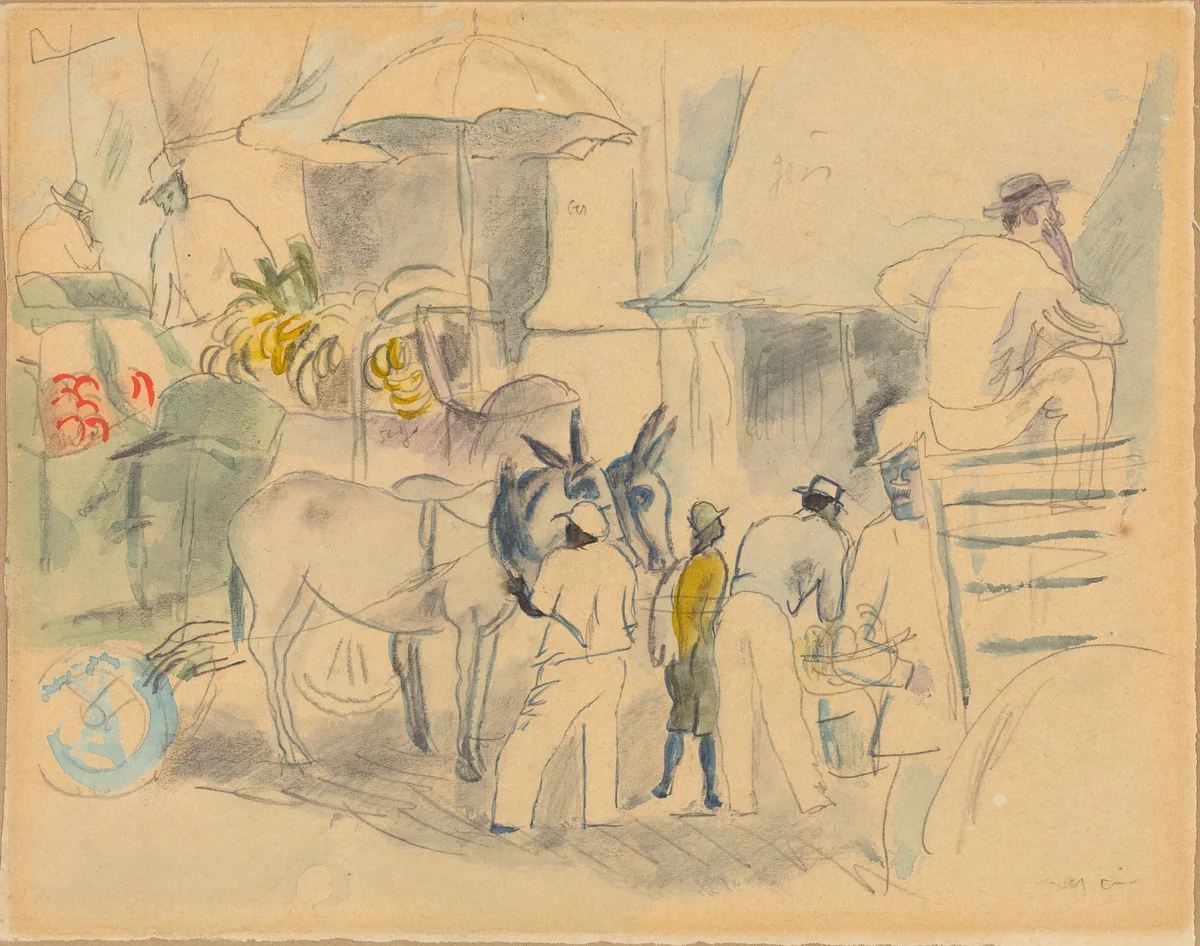 Havana by Jules Pascin, drawing, 1915-1920