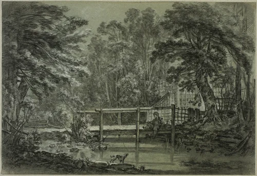 The Fisherboy by François Boucher, drawing, 1725-1770