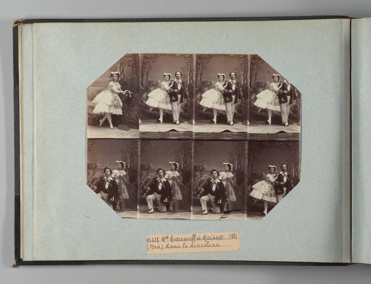 Mlle Mourawieff et Mérante dans la diavolina by André Adolphe-Eugène Disdéri, photograph, 1863