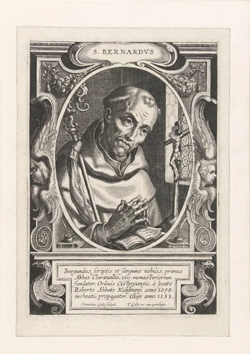 H. Bernardus van Clairvaux by Unknown, print, 1586-1633