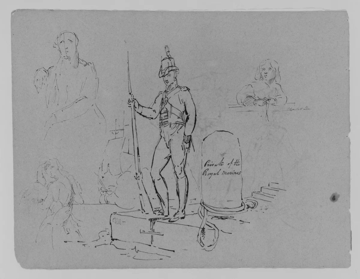 (From Sketchbook) by Thomas Sully, artwork, 1810-1820
