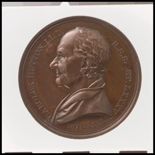 Charles Hutton (1737–1823) by Benjamin Wyatt, metalwork, 1821