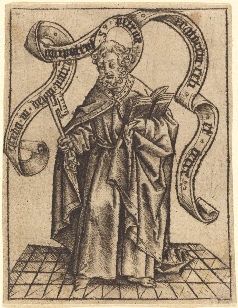 Saint Peter by Master of the Berlin Passion, print, 1465