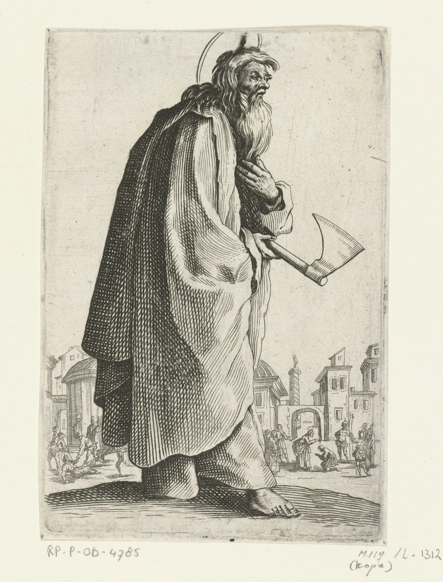 Apostel Judas Thaddeüs by anonymous, print, 1631-1699