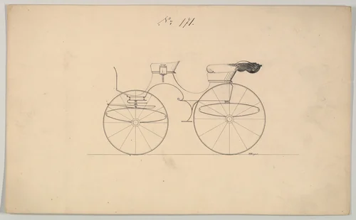 Design for Phaeton, no. 171 by Brewster & Co., drawing, 1850-1874