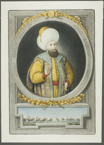 Amurat Kahn II, from Portraits of the Emperors of Turkey by John Young, print, 1815