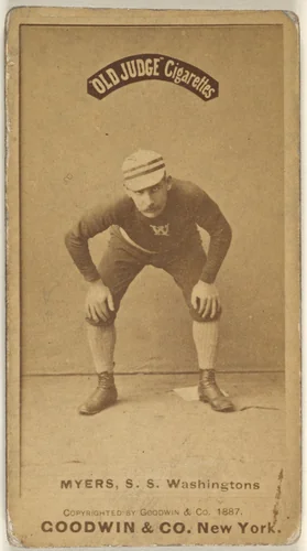 James Albert "Al" Myers, Shortstop, Washington Nationals, from the Old Judge series (N172) for Old Judge Cigarettes by Goodwin & Company, photograph, 1887