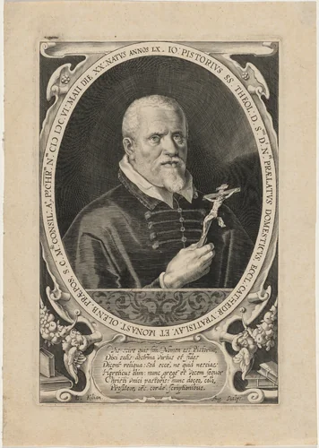 Johannes Pistorius, Divine by Lucas Kilian, print, 1579-1637