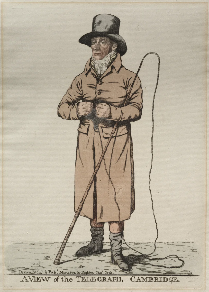 A View of the Telegraph, Cambridge by Richard Dighton, print, 1809