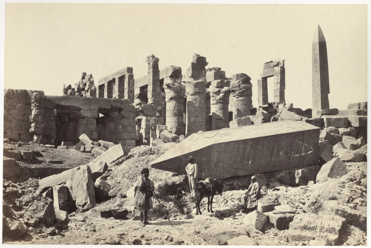The Broken Obelisk, Karnac from the album Egypt and Palestine by Francis Frith, photograph, 1857
