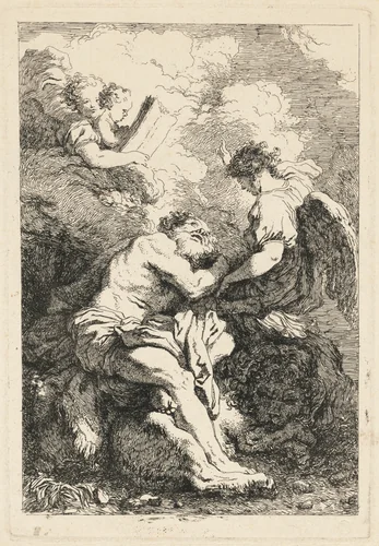 The Vision of Saint Jerome by Jean Honoré Fragonard
Johann Liss, print, 1763-1764