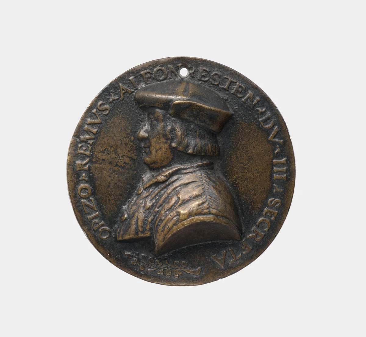 Opizo Remo, Ducal Secretary to Alfonso I (1505–1534) by Unknown, metalwork, 1495-1505