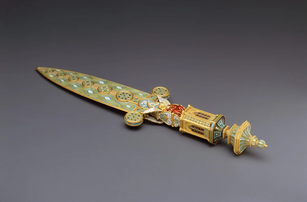 Paper knife by Castellani, metalwork, 1858-1868