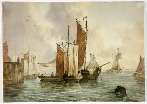 Congregation of Ships in Port by Unknown Artist, painting, 1800-1899