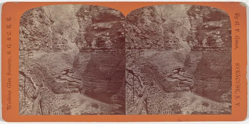 Watkins Glen Scenery, Spiral Gorge by George F. Gates, photograph, 1855-1865