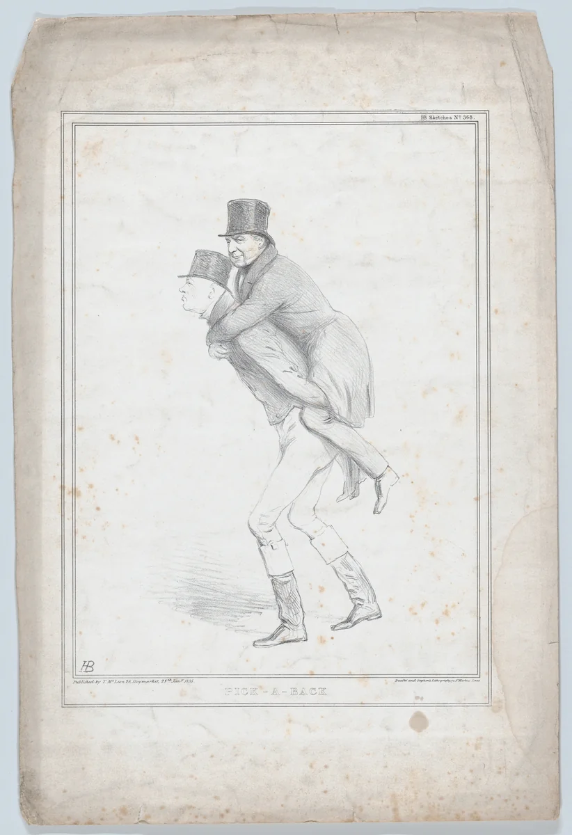 Pick-A-Back by John Doyle, print, 1835