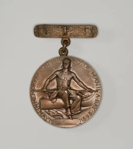 Dewey medal by Daniel Chester French, metalwork, 1898
