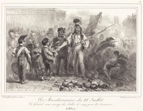 Les Munitionaires du 28 Juillet by Auguste Raffet, print, 1804-1860
