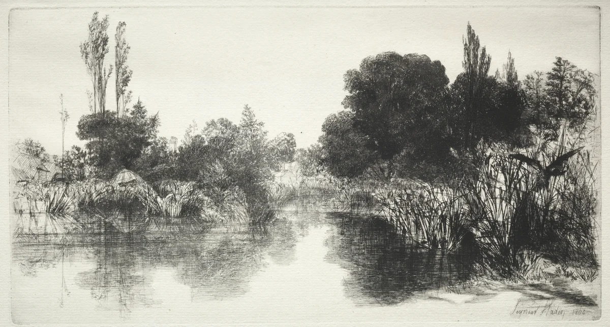 Shere Mill Pond (The Larger Plate) by Francis Seymour-Haden, print, 1860