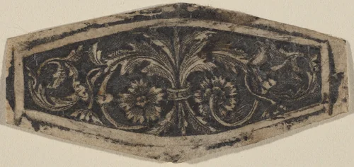 Ornament in Hexagonal Shape by Francesco Francia, print, 1480-1510