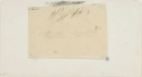 Study for Le Pont-au-Change (Pont-au-Change, Paris) by Charles Meryon, drawing, 1854