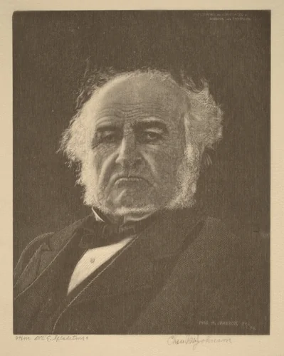 William Gladstone by Charles M. Johnson, print, 1896