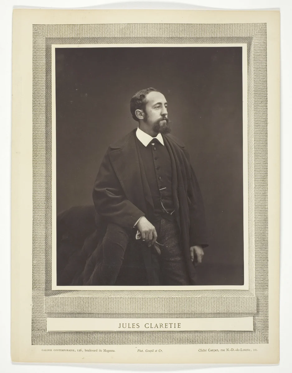 Jules Claretie by Etienne Carjat, photograph, 1871-1876