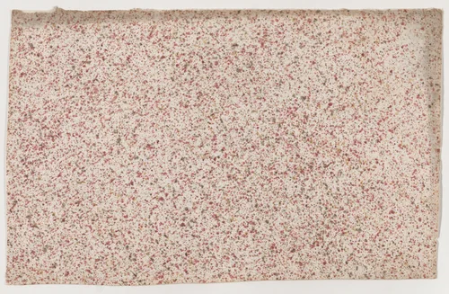 Sheet with an overall red speckle pattern by anonymous, print, 1800-1900