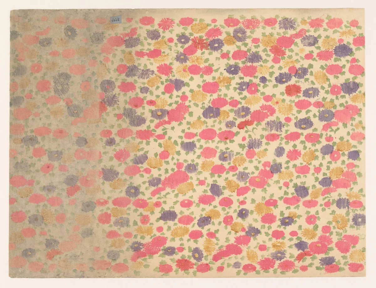 Strooipatroon van bloemen by anonymous, other, 1860-1930