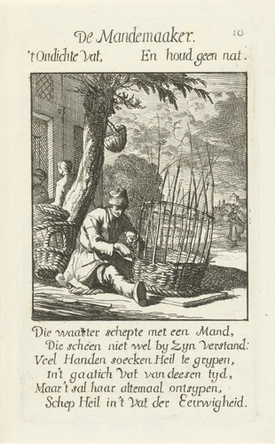 Mandenmaker by Caspar Luyken, print, 1694