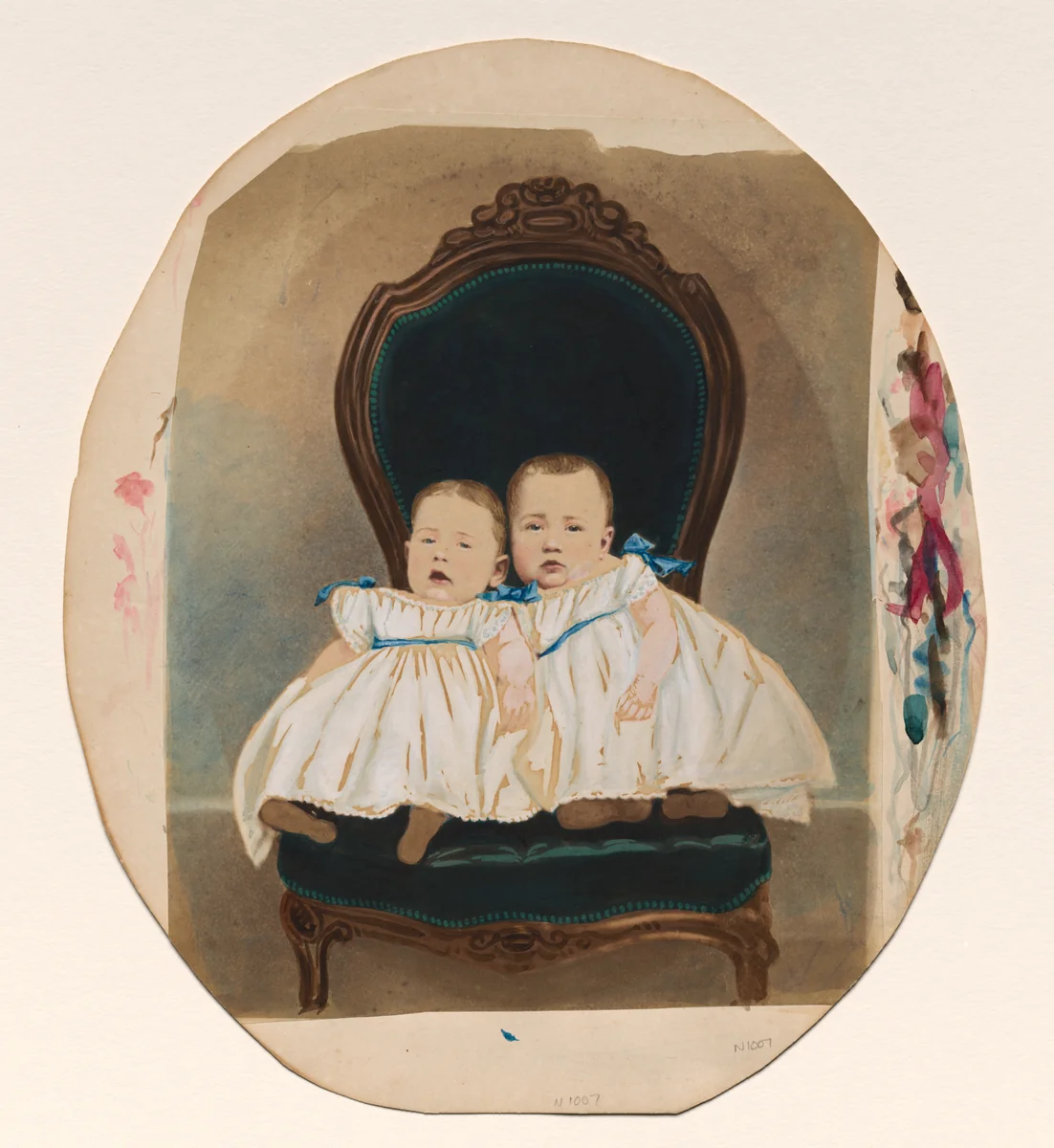 Twin Babies by Davis Brothers, photograph, 1865-1875