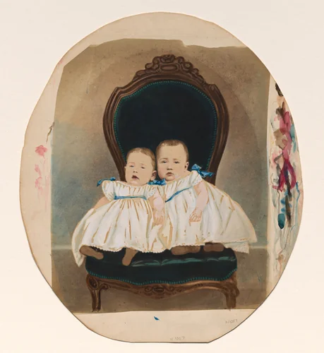 Twin Babies by Davis Brothers, photograph, 1865-1875