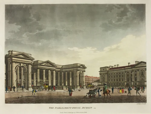 The Parliament House - Dublin by James Malton, print, 1793