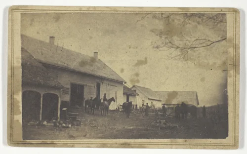 Untitled (barn exterior) by Harwood & Stone, photograph, 1850-1899