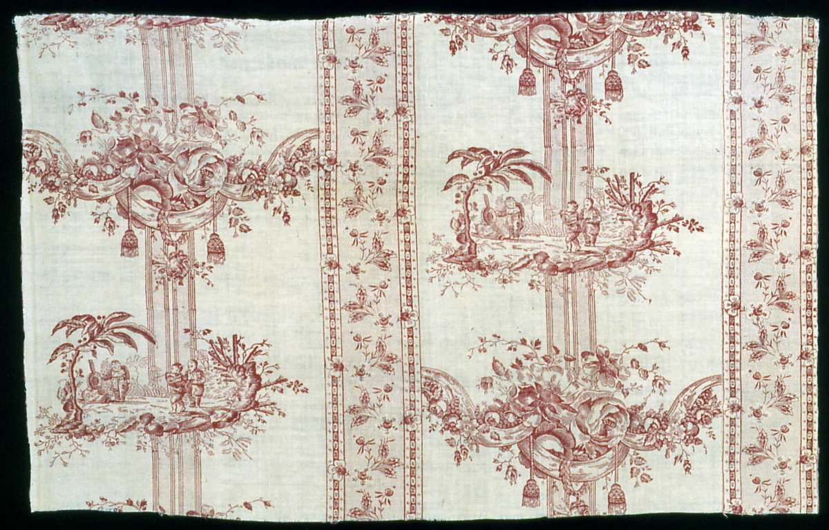 Panel (Furnishing Fabric) by Jean Baptiste Pillement, textile, 1785-1890