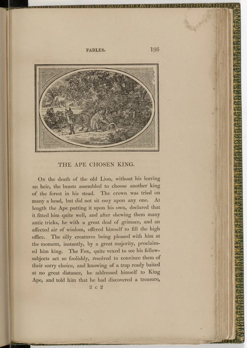Headpiece (page 195) from The Fables of Aesop by Thomas Bewick, illustrated book, 1818