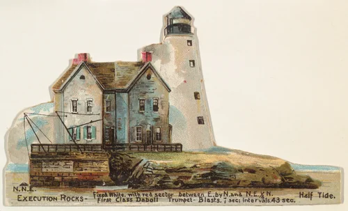 Execution Rocks, from the Lighthouses series (N119) issued by Duke Sons & Co. to promote Honest Long Cut Tobacco by W. Duke, Sons & Co., print, 1889