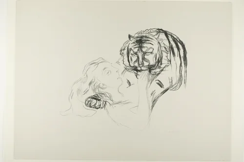The Tiger by Edvard Munch, print, 1908-1909