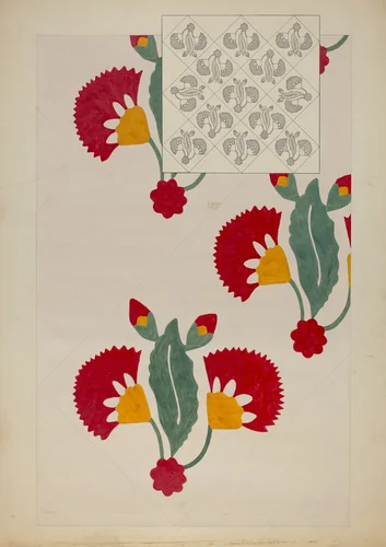 Quilt by Dorothy Posten, index of american design, 1937