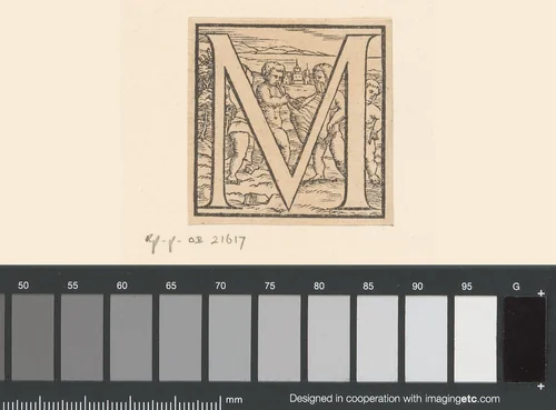 Letter M: kinderen ontleden een dier by anonymous, print, 1543