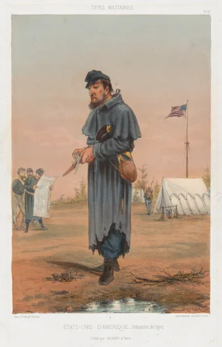 États-Unis d'Amerique - Infanterie de ligne by Draner, print, 1865