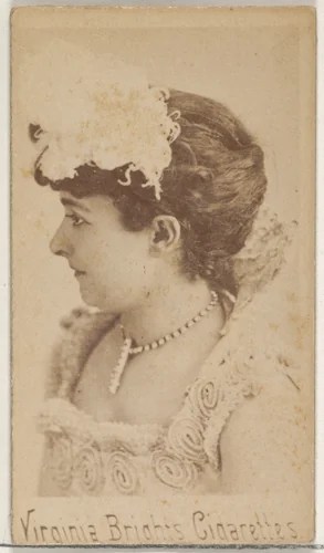 From the Actors and Actresses series (N45, Type 5) for Virginia Brights Cigarettes by Allen & Ginter, photograph, 1885-1891